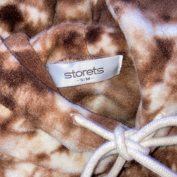 Storets Brown + Cream Tie Dye Crop Top Sweater - Picture 3 of 6